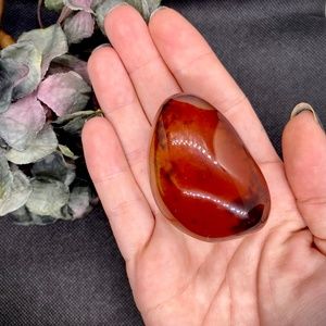 63mm Carnelian Palm Stone for Healing
